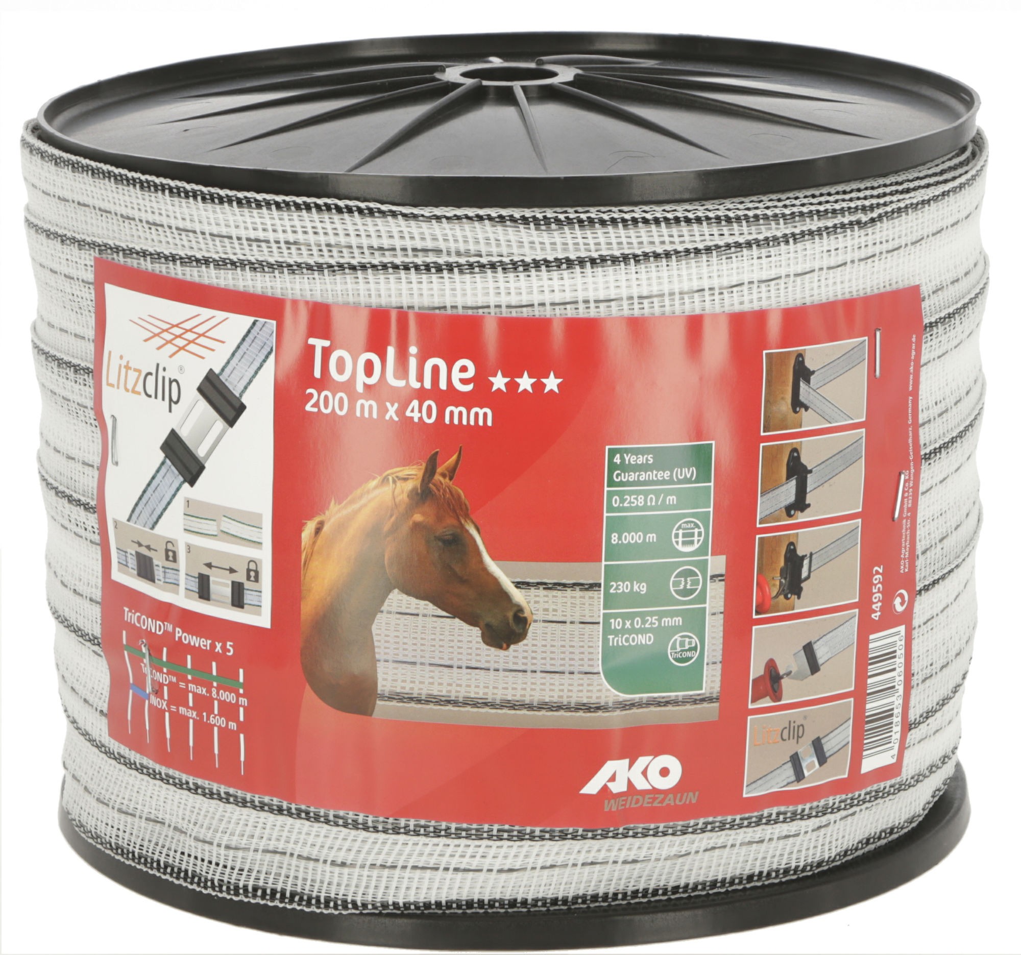 AKO TopLine Weidezaunband 200 m x 40 mm